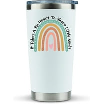 Teacher Appreciation Gifts for Women - It Takes a Big Heart to Shape Little Minds Teacher Tumbler With Straw 20 Ounce Thank You Gifts for Women Nanny Gifts Travel Mug Preschool Teacher Gifts