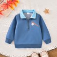 thumbnail image 2 of mgoYE Toddler Boy Quarter Zip Collared Pullover Long Sleeve Fall Winter Baby Boy Clothes Outfit, 2 of 8