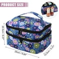 thumbnail image 2 of Unique Bargains 1pc Nail Polish Carrying Case Double-Layer Nail Polish Case for Manicure Tools Nylon Flower Pattern, 2 of 6