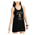 thumbnail image 3 of MIKEN Femmes Noir Graphique à Lacets Racerback Robe Col Rond Maillot de Bain Cover Up XS, 3 of 5
