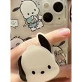 thumbnail image 4 of Sanrio-carcasa de teléfono móvil Pochacco de Anime, soporte de aire, HelloKitty Kuromi Melody Cinnamoroll, accesorios plegables telescópicos, regalo, 4 of 4