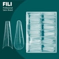 thumbnail image 2 of Herramientas de arte de formas de uñas para Gel UV, molde de extensión de construcción rápida, moldes superiores de formas duales, 120/60 uds., 2 of 4