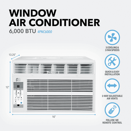 6000 BTU Window Air Conditioner - Pack of 2