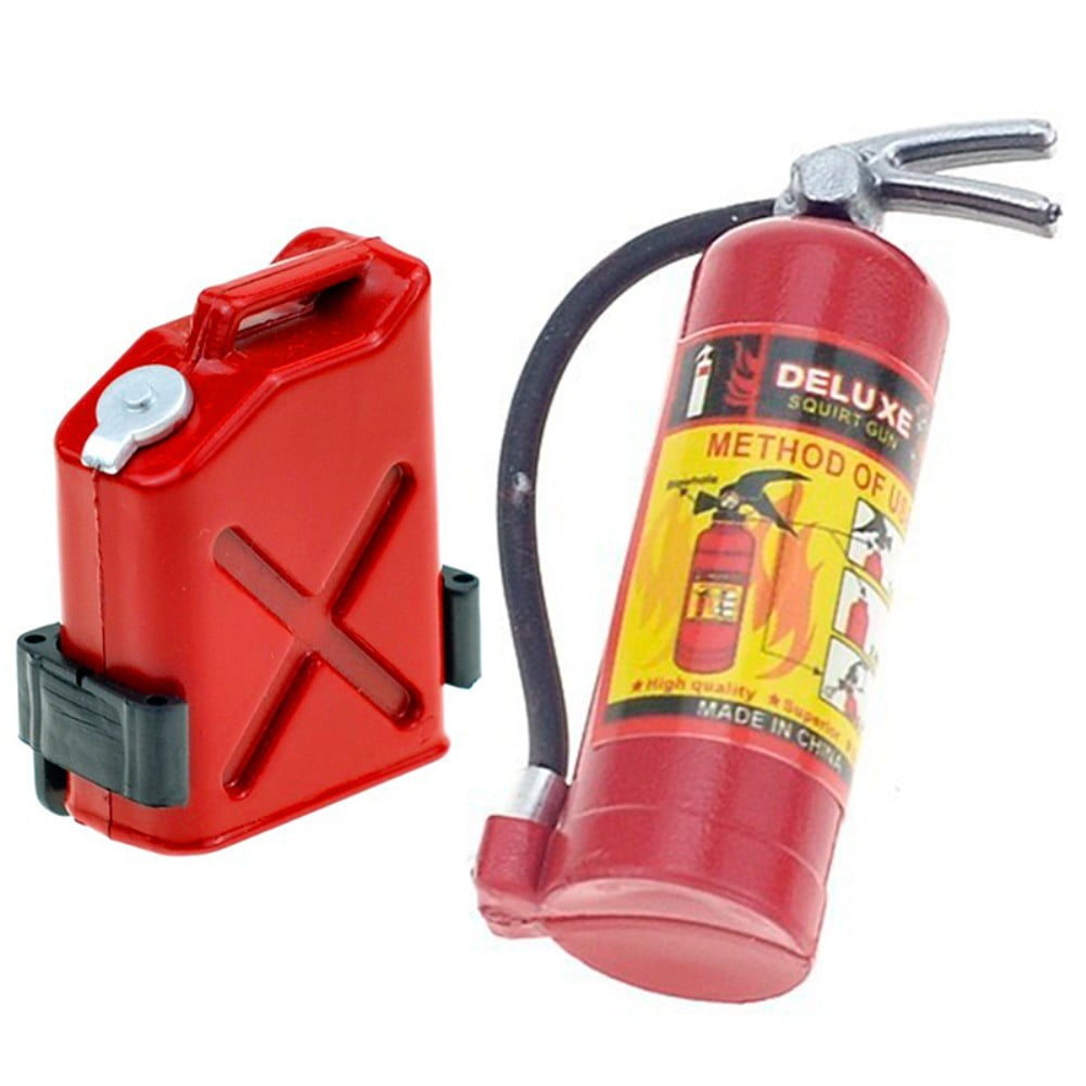 Fire Extinguisher + Fuel Tank Set For 1/10 Rc Crawler Car Decorative
