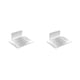 thumbnail image 4 of Advancent Soporte de inodoro Soporte de baño de montaje de jabón Instalación práctica Sin taladro Accesorios para el hogar Suministros de blanco mate 2piezas, 4 of 6