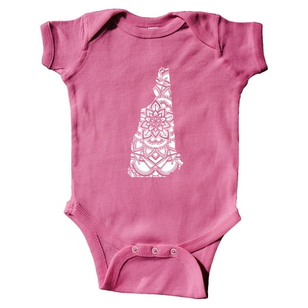 

Inktastic New Hampshire Silhouette Mandala Gift Baby Boy or Baby Girl Bodysuit