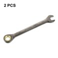thumbnail image 3 of Uxcell 2pcs 1/2" Ratcheting Combination Wrench SAE 90 Teeth 12 PT Ratchet Spanner, 3 of 7