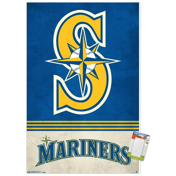 MLB Seattle Mariners - Retro Logo 18 Wall Poster, 14.725" x 22.375"