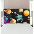 thumbnail image 1 of Outer Space Headboard, Solar System of Planets Milky Way Neptune Venus Mercury Sphere Illustration, Upholstered Decorative Metal Bed Headboard with Memory Foam, Twin Size, Multicolor, by Ambesonne, 1 of 4