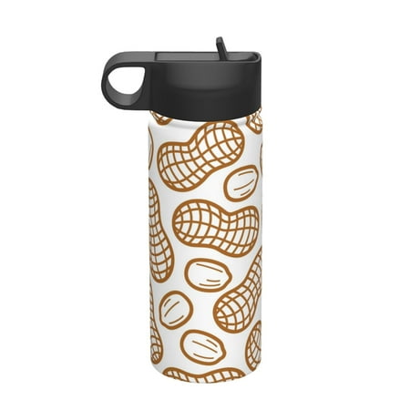 

Goofa Peanuts7 for Insulated Kettle 18oz Water Bottle Insulated Tumbler with Handle & Flip Straw - Fits in Cup Holder Leak Resistant Tumbler
