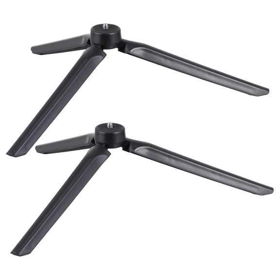 ETEREAUTY 2-Pack Foldable Phone Tripod with Anti- Base, Black Desktop Holder and