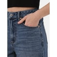 thumbnail image 4 of No Boundaries High-Rise Straight Leg Jeans, 29.5” Inseam, Women's and Women's Plus, 4 of 5