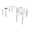 thumbnail image 2 of Bestar Universel - Table desk - rectangular - white - matte silver base (pack of 4), 2 of 8