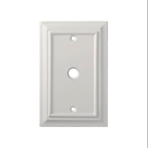 Coax Wall Plate, 1-gang, Wood,WHT Mdf Material, Brainerd, W13762-W-U by BRAINERD MFG CO/LIBERTY HDW