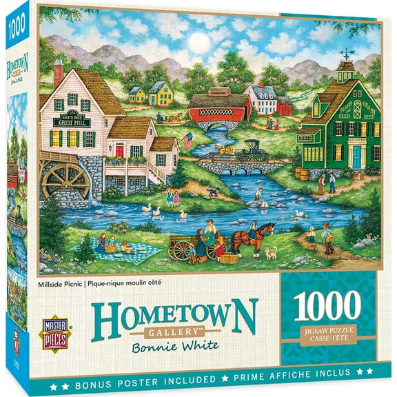 MasterPieces 1000 Piece Jigsaw Puzzle - Millside Picnic - 19.25"x26.75"