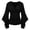 Black, variant on Womens Fall Tops V Neck Ruffle Blouse for Women Long Sleeve Waist Ruched Flared Elegant Everyday Tunic Top White Xxl