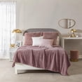 thumbnail image 4 of Vianney Lilac Queen Size Lightweight Fleece Blanket Ultra-Soft Rose Pink Throw Year-Round Cozy Comfort and Elegant Bedroom Decor, 4 of 7