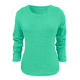 thumbnail image 5 of Clearance! Yajing Pullover Sweaters for Women Fuzzy Sweater for Women Cowl Neck Long Sleeve Sweaters Women's Fashionable Long Sleeve Pullovers Women's Pullover Sweaters Green S, 5 of 6