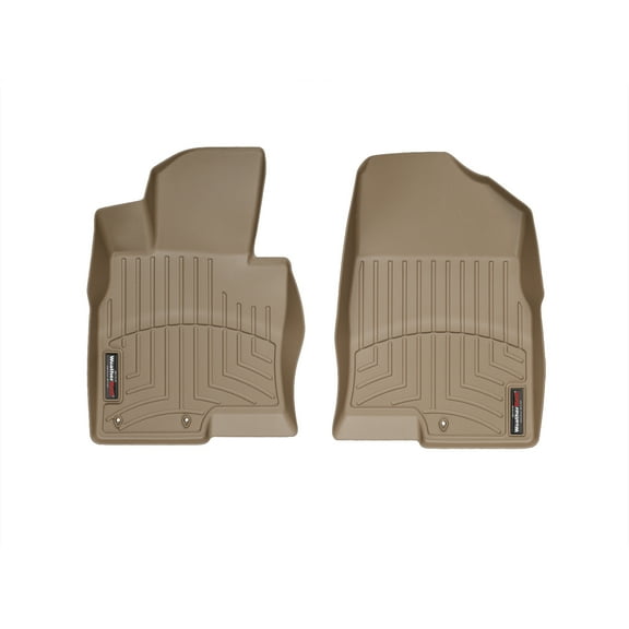 WeatherTech Custom Fit FloorLiners compatible with Sonata, Optima, Sonata Hybrid - 1st Row (Driver & Passenger), Tan