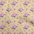 thumbnail image 1 of oneOone Rayon Peach Fabric Floral Craft Projects Decor Fabric Printed By The Yard 56 Inch Wide, 1 of 4