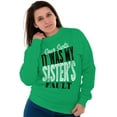 thumbnail image 4 of Xmas Dear Santa Its My Sister's Fault Unisex Plus Fleece Graphic Sweatshirt Brisco Brands 4X, 4 of 5