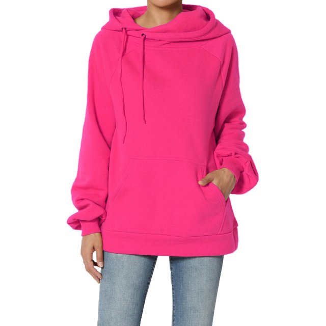 TheMogan Women's PLUS Drawstring Cozy Fleece Relaxed Fit Hooded Pullover Sweatshirts