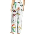 thumbnail image 3 of Bingfone Pajamas For Women,Pretty Floral With Leaves Pajama Pants With Pockets-Xx-Large, 3 of 9