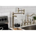 thumbnail image 3 of Kingston Brass KS3703PL Restoration Deck Mount Pot Filler Faucet, Antique Brass, 3 of 8