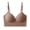Coffee#96, variant on Women Solid Comfy Bras Padded Lace Up V Neck Bras Swim Bathing Suit Bra Coffee L