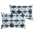 thumbnail image 2 of Sunbrella  Indigo Geometric Indoor/ Outdoor Lumbar Pillow, Set of 2 12 in H x 24 in W, 2 of 4