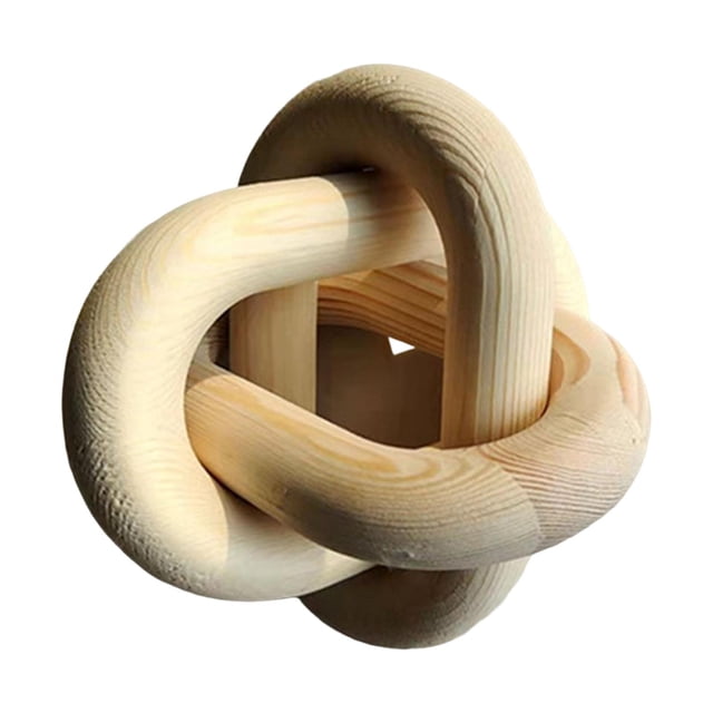 yuksok Boho Chain Knot Sculpture Crafts Party Room Beige