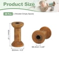 thumbnail image 2 of Wooden Empty Spools, Unfinished Wood Thread Spools Fit for Embroidery Sewing Machines Crafts Wire Weaving Bobbins Brown 1.6"x0.9", 2 of 6