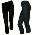 thumbnail image 5 of Womens Sexy Seamless Capri Leggings Stretch Cropped Skinny Long Hot Black, 5 of 6