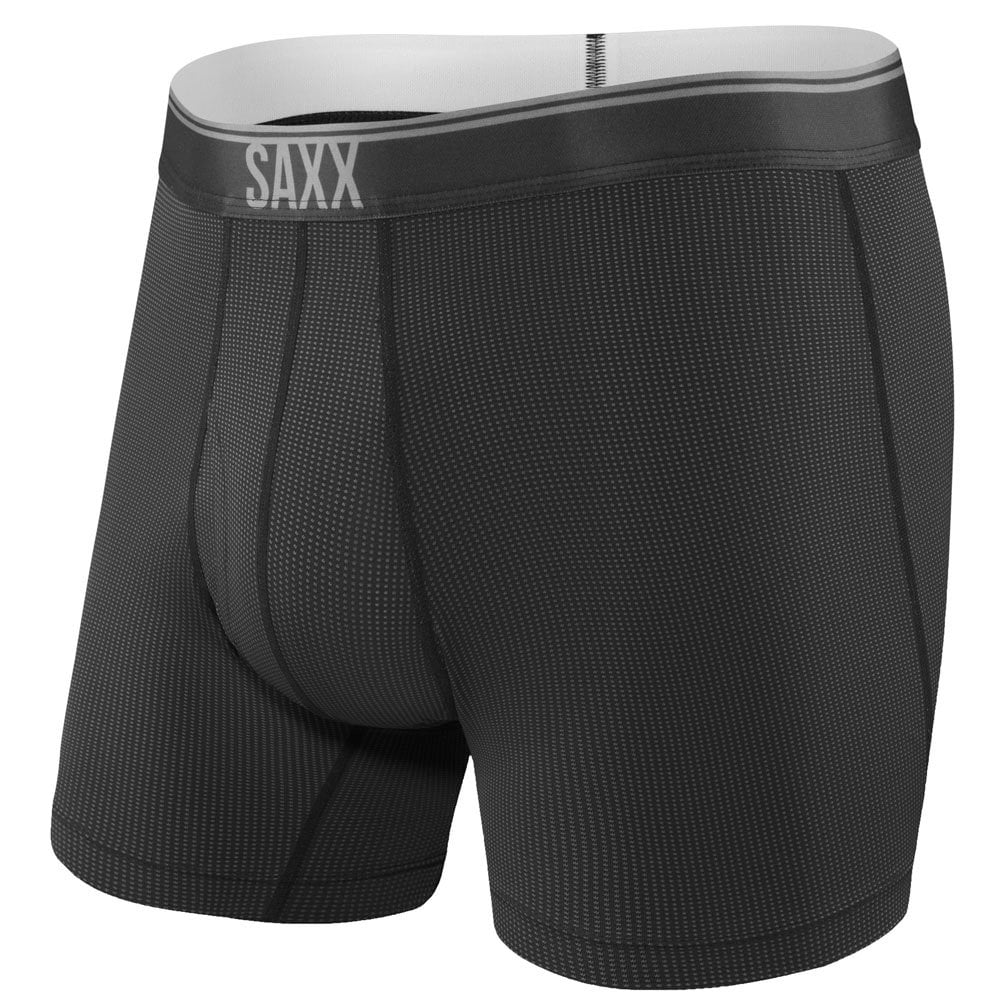 Saxx Mens Quest 2.0 Boxer Fly Casual Underwear Boxer Brief - Black Xs ...