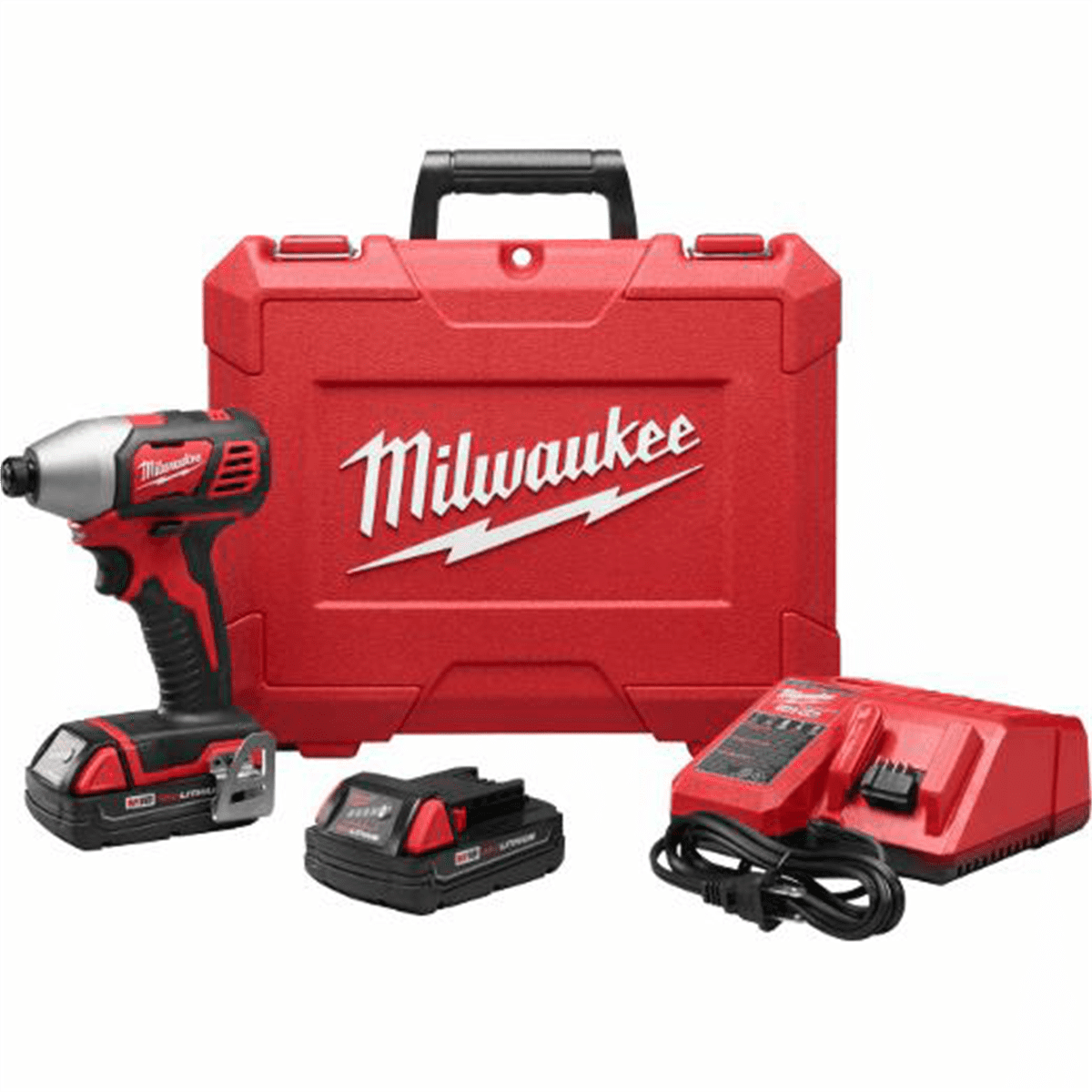 Milwaukee 2656-22CT 18V Cordless Drill Driver, 1.5Ah, 450 in-lbs Torque, 1800 RPM