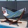 thumbnail image 3 of Vivere Double  Cotton Hammock with Solid Pine Stand- Oasis, 3 of 6