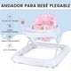 thumbnail image 5 of Costway Andador para Bebés Plegable con Ruedas Altura Ajustable a 3 Niveles Cojín de Asiento Desmontable Andador para Niños 6-36 Meses, 5 of 9
