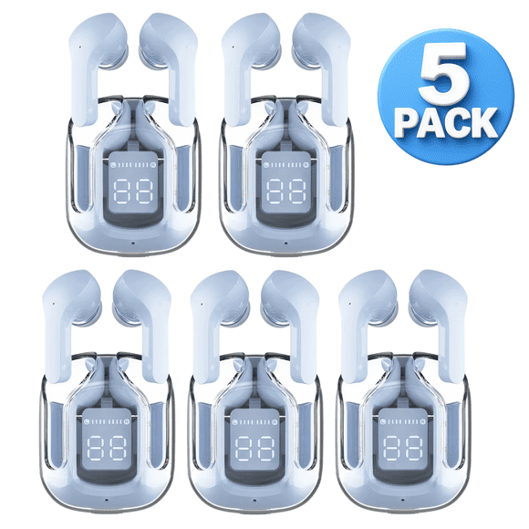Set 5 Audífonos Bluetooth In-Ear con Cancelación de Ruido y Estuche de Carga