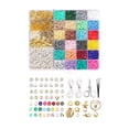 thumbnail image 4 of Abbracc Kit de Pendentifs Perles en Argile Colorée Perles Plates Lâches Fil Élastique, 4 of 7