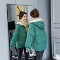 thumbnail image 2 of Aayomet Long Winter Coats For Women Women's Long Hooded Rain Jacket Outdoor Raincoat Windbreaker,Green M, 2 of 3