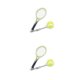 thumbnail image 2 of sweethay Paquete de 6 raquetas de tenis de simulación, llaveros portátiles, colgante deportivo, juego de llavero, suministros, regalos, esposa, verde Type2 NO2 sweethay CBP199968, 2 of 5