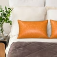 thumbnail image 4 of Bingfone Orange Glitter2 Print Satin Pillowcase for Hair - Standard Size with Zipper Silky & Soft Pillow Covers,20x30 inches, 4 of 8