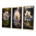 thumbnail image 3 of Designart "Morning Sunshine Delicate Anemone in Bloom II" Flowers Framed Wall Art Set Of 3 - White Traditional Frame Gallery Wall Set For Home Decor, 3 of 6