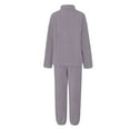 thumbnail image 5 of Soft Plush Pajama Set for Women Warm Winter Sleepwear Loose Fit Comfortable Lounge Set, 5 of 6