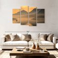 thumbnail image 2 of Elephant Stock Saint Mary Mountain Lake Wall Art - Horizontal Multi Panel Canvas - Living Room Wall Decor - Nature Multi Panel - Gray And Orange Decor - 75" x 48", 2 of 8