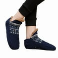 thumbnail image 2 of Adult Knitted Slipper Socks Warm Cozy Fuzzy Socks Non Slip Socks Winter Fluffy Sleep Socks with Grips for Women Men, 2 of 6