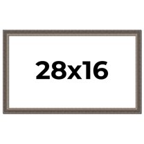28x16 Frame Silver Real Wood Picture Frame Width 1.25 Inches | Interior Frame Depth 0.5 Inches |