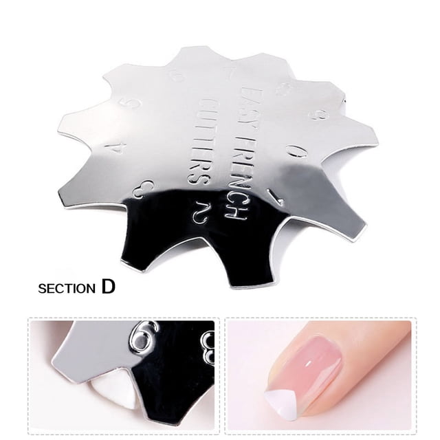 ZZwxWA Ma Commande Modèle d'Ongles Français en Cristal Modèle de Couleur en Acier Inoxydable