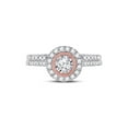 thumbnail image 2 of 10kt Two-tone Gold Round Diamond Bridal Wedding Ring Band Set 1/2 Cttw, 2 of 4