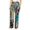 thumbnail image 3 of Balery Colorful Graffiti Cow print Women's Pajama Pants,Ultra Lightweight Pjs,Lounge Pant-Medium, 3 of 9